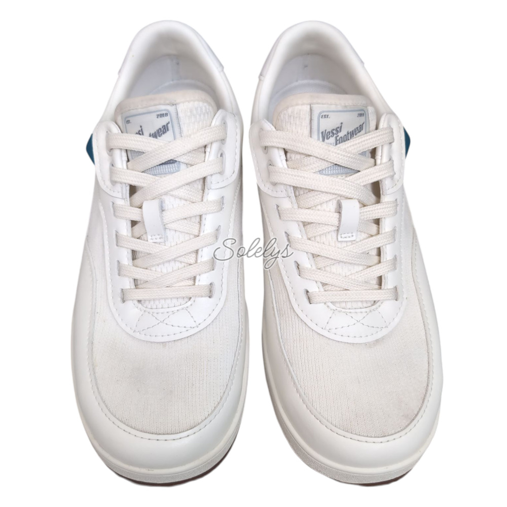 Vessi Courtside Classic Mens 8 Womens 9 Off White Vegan Waterproof Sneaker
